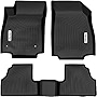 OEDRO Floor Mats Compatible with 2013-2022 Buick Encore/ 2014-2022 Chevrolet Trax, Unique Black Tape All-Weather Guard Includes 1st and 2nd Row Full Set Liners