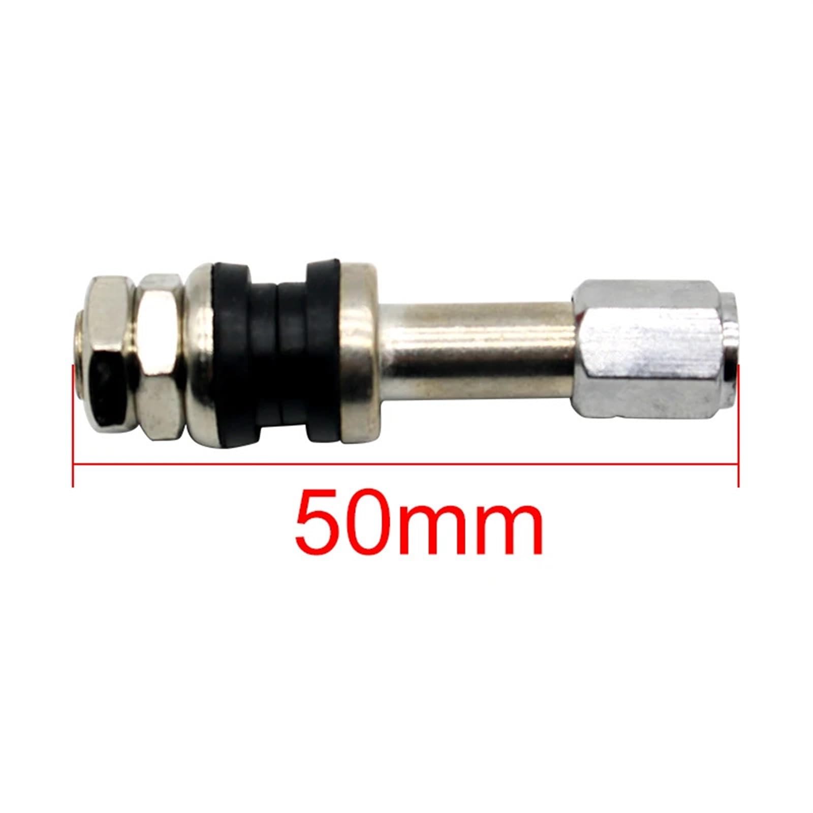 Bouchon Anti-poussière de Tige de Valve de Pneu de Roue de Voiture sans Chambre à air en Acier Inoxydable TR48E for Jantes de vélo de Moto, Scooter, cyclomoteur(2PC)