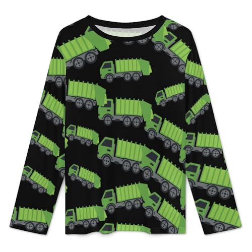 Green Garbage Truck Women's Pajama Sets Long Sleeve Top And Pants Nightwear Pjs 2 Piece3