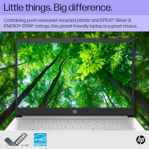 Image of HP 14 inch Laptop, Full HD Display, 12th Generation Intel Core i3-1215U, 4 GB RAM, 128 GB SSD, Intel UHD Graphics, Windows 11 in S Mode, 14-dq5000nr (2023)