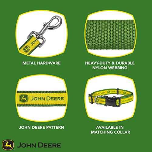 John Deere Pet Leash. Licensed Dog Leash, Large Leash For Dogs & Cats. A Shiny & Colorful Dog & Cat Leash Licensed By John Deere For All The Farmers, Contractors & Fans Of John Deere Tools #TOP3