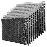 Cabilock 10 Stück Luftpolsterbeutel mit Schiebeverschluss Schwarz Reißfest Stoßdämpfend Gepolsterte Versandtaschen für Zerbrechliche Gegenstände und Expressversand