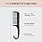 Kitsch Wide Tooth Detangler Comb - Curved Handle for Curly, Wet & Thick Hair, Black Shower Comb for Women