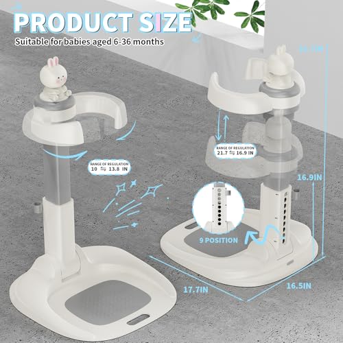 Image of Jfxgjuv Adjustable Baby Shower Stand with Anti-Slip Base, Baby Bath With Stand, 6-36 Months Toddler Shower Standing Support, Bath Shower Standing Support, Easy Setup, Safe Design (Upgraded-Duck)