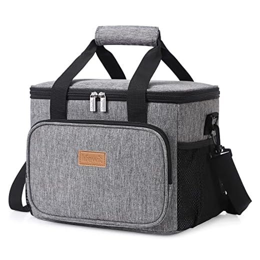 Lifewit 15L Borsa Termica Manutenzione di Freddo e Caldo per Uomo/Donna/Bambino Porta Pranzo Cibo Alimentazione per Campeggio Lavoro Scuola, Grigio