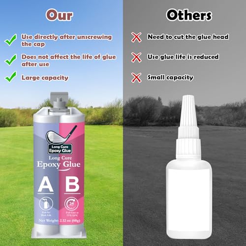 INNOVAYOU Long Cure Golf Club Epoxy 2.11oz, Quick Cure Transparent Durable Golf Epoxy, Used to Repair All Clubs, Heads - Image 4
