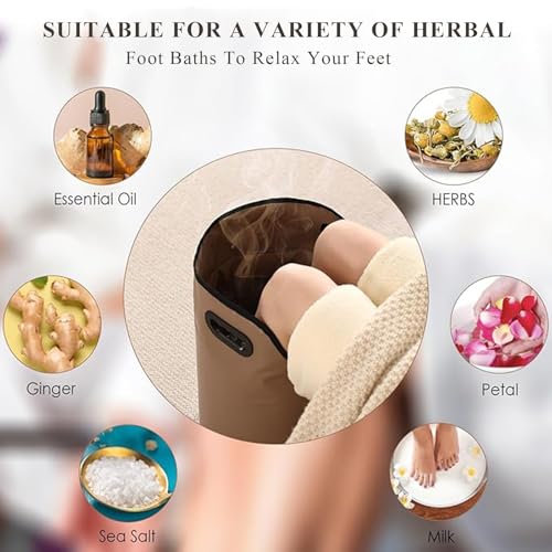 Bañera plegable portátil para pies con drenaje miniatura 7