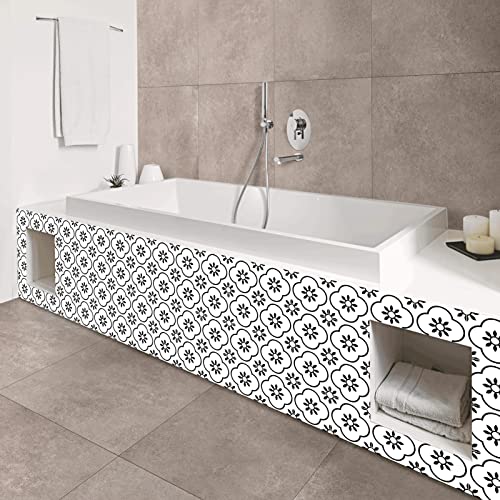 Peel And Stick Tile Stickers Waterproof Diy For Home Decor- (Pack Of 25) 4X4 Inch Self-Adhesive Peel And Stick Wall Tile Decals - For Kitchen Backsplash Wall Stairs Furniture Staircase(Black & White) #TOP5