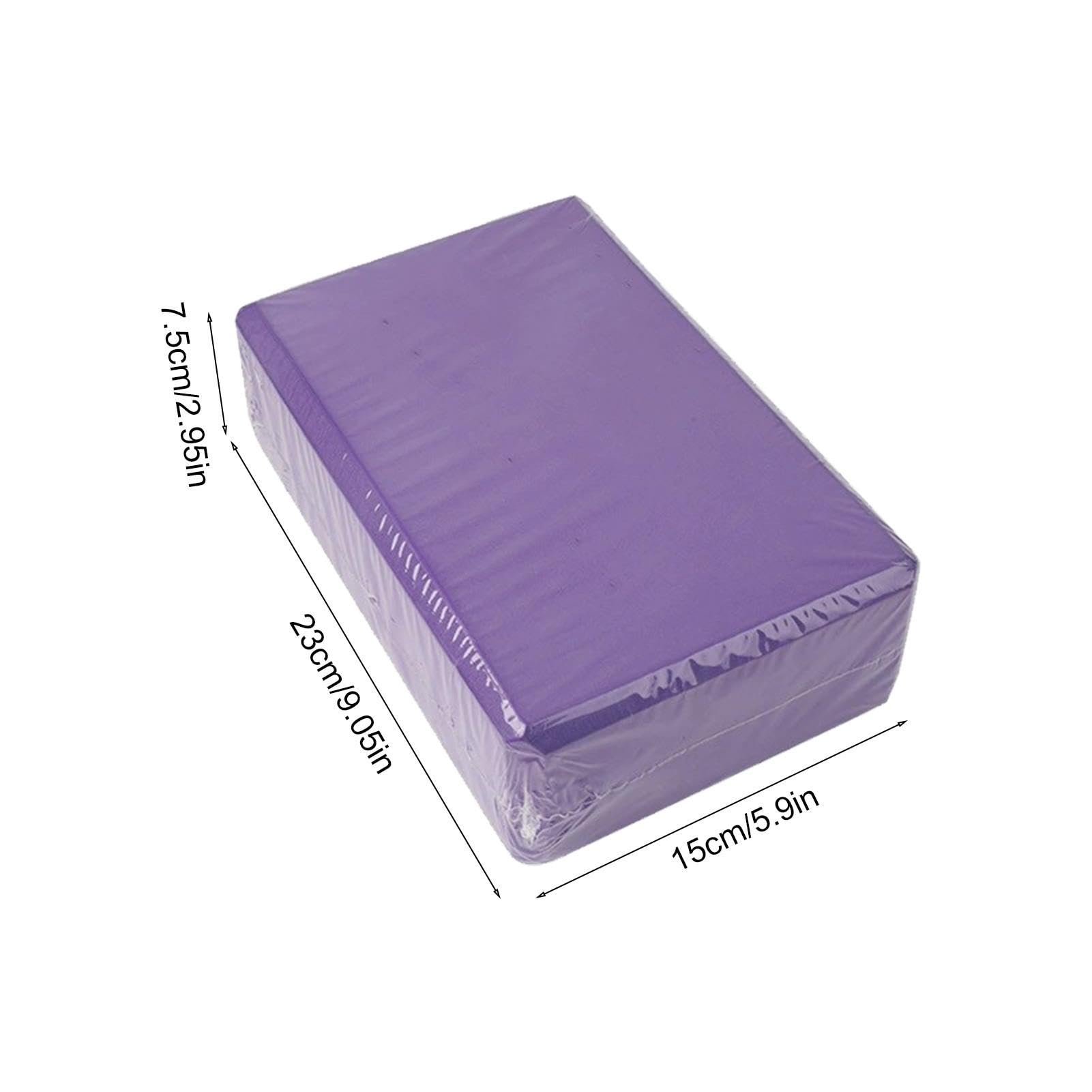 Generic Yoga Block, EVA Foam Soft Non-Slip Yoga Blocks, Supportive, Pilates Block, Workout Blocks For Stretching, Meditation, Stable High-Density Yoga Brick, Yoga Fitness Accessories, 120g, Purple