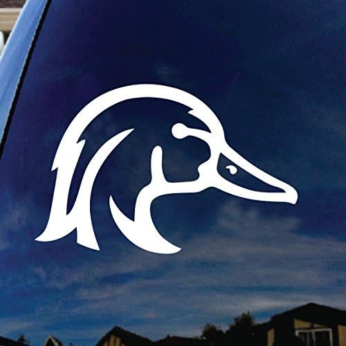 SoCoolDesign Wood Duck Car Window Vinyl Decal Sticker 5" Wide (White)