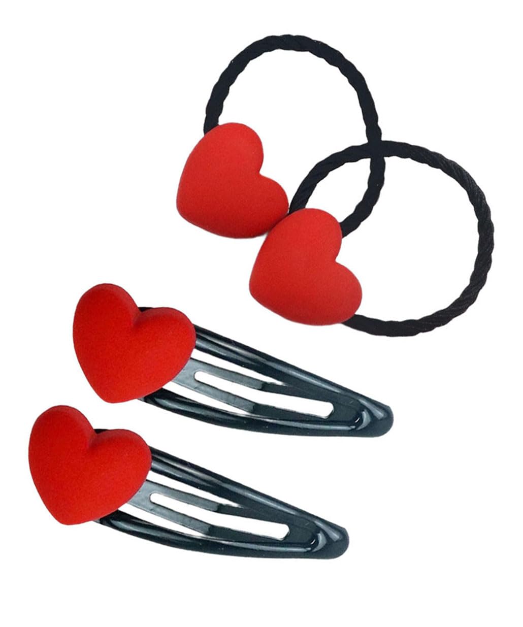 Amazon.com : Heart-Shaped Hair Clips Tie for Baby Valentines