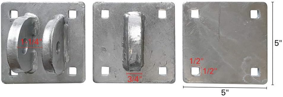 Extreme Max 3005.5588 Heavy-Duty Floating Dock Galvanized Link Connector Kit - Includes Two Complete Hinge Sets to Connect Two Floating Dock Sections