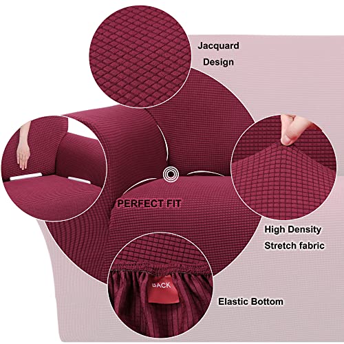 PiccoCasa Stretch Sofa Slipcover, 1-Piece Couch Seat Cover for Sofa Living Room, Spandex Jacquard Checks Sofa Covers - Image 4