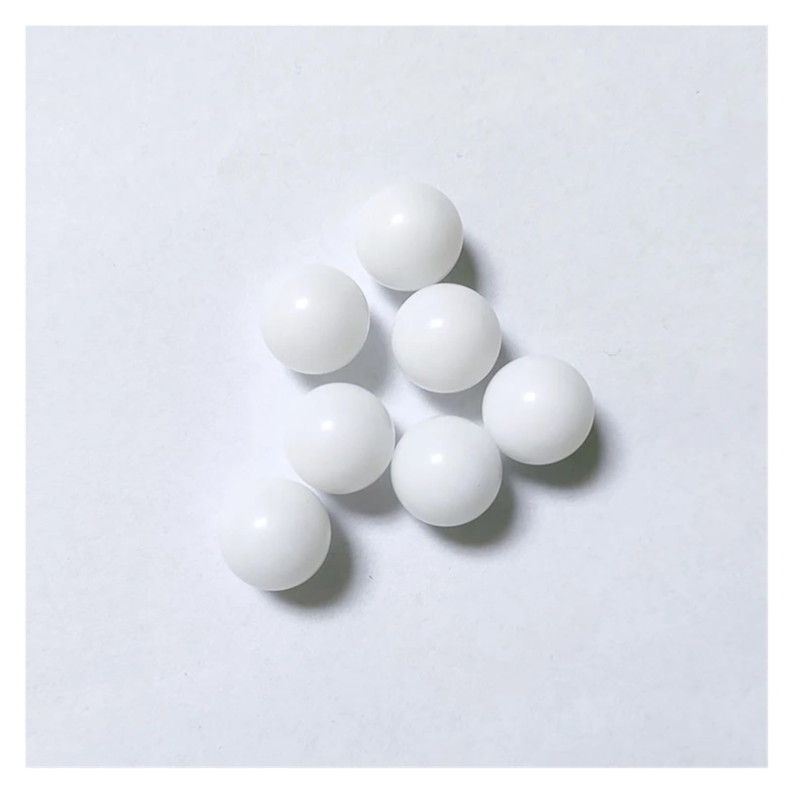 ZHGUIMING Palline di plastica PTFE Perle di plastica solida PTFE 2/4/8/10/18/25mm resistenti ad alte e basse temperature(5Pcs,12mm)