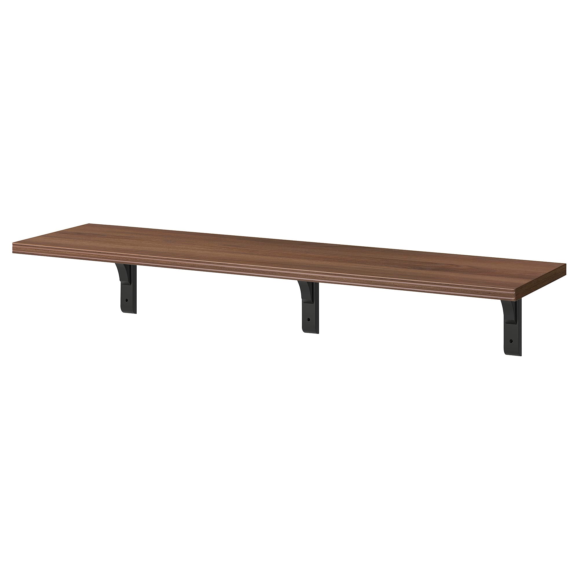 Étagère murale design noyer et noir de 120 cm Ramshult Bergshault