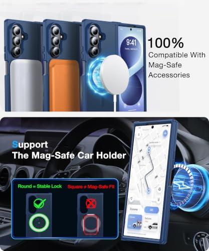 Image of NO.1 Magnetic for Samsung Galaxy Z Fold 8 Ultra Case with MagSafe | [Military Grade Drop Tested][Translucent Matte][Anti-Fingerprint] Soft Silicone Bumper for Samsung Fold 8 Ultra Case,Blue