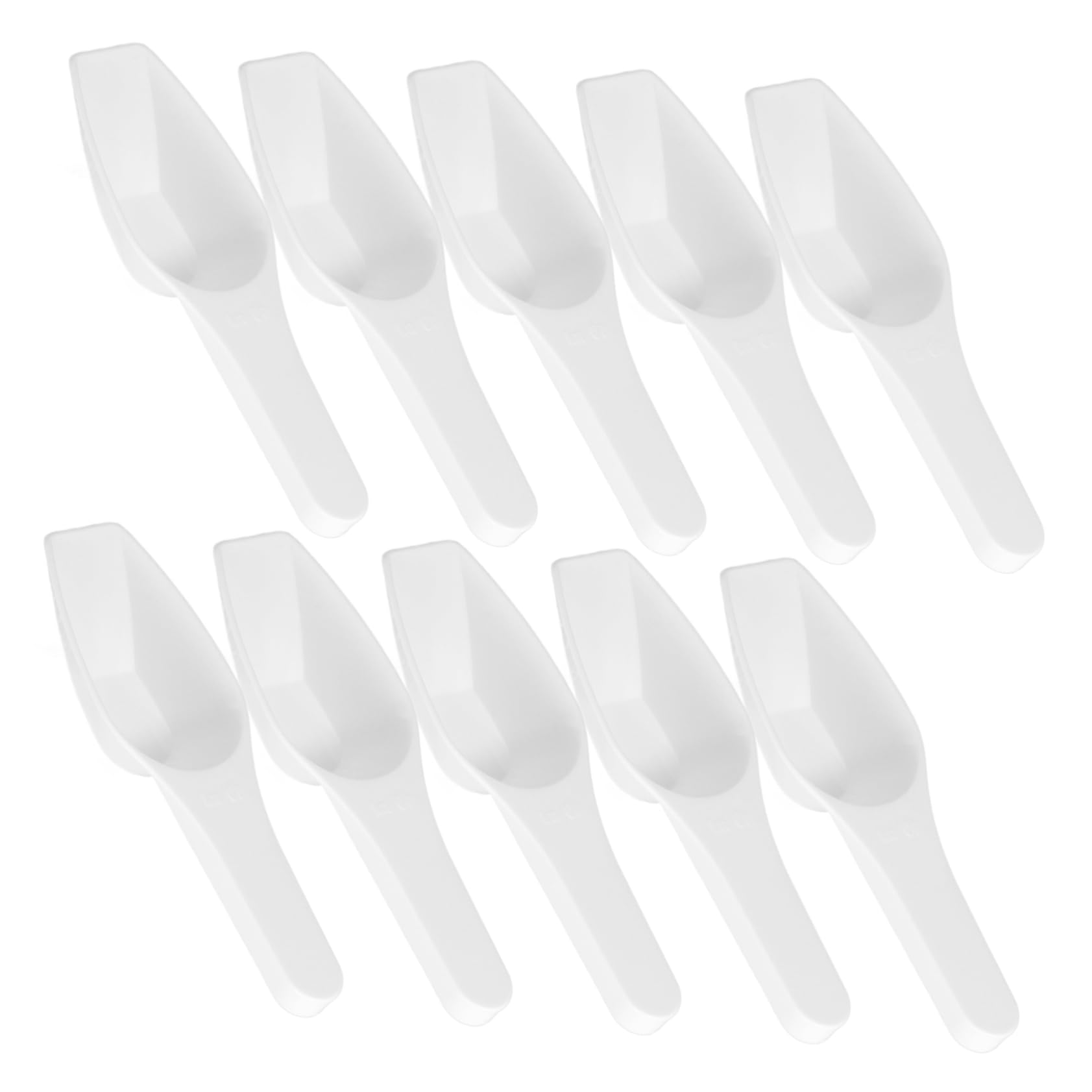 BELLIFFY 10pcs Weighing Spoons Multi-functional Measuring Scoops for Kitchen Laboratory Baking Cooking and Scientific Experiments 10ml