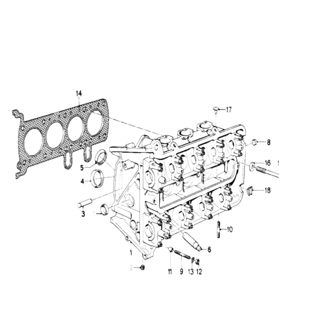 Guarnizione della testata del motore compatibile con K100 K589 82-90 K100LT K100RT 86-91 K100RS 83-89