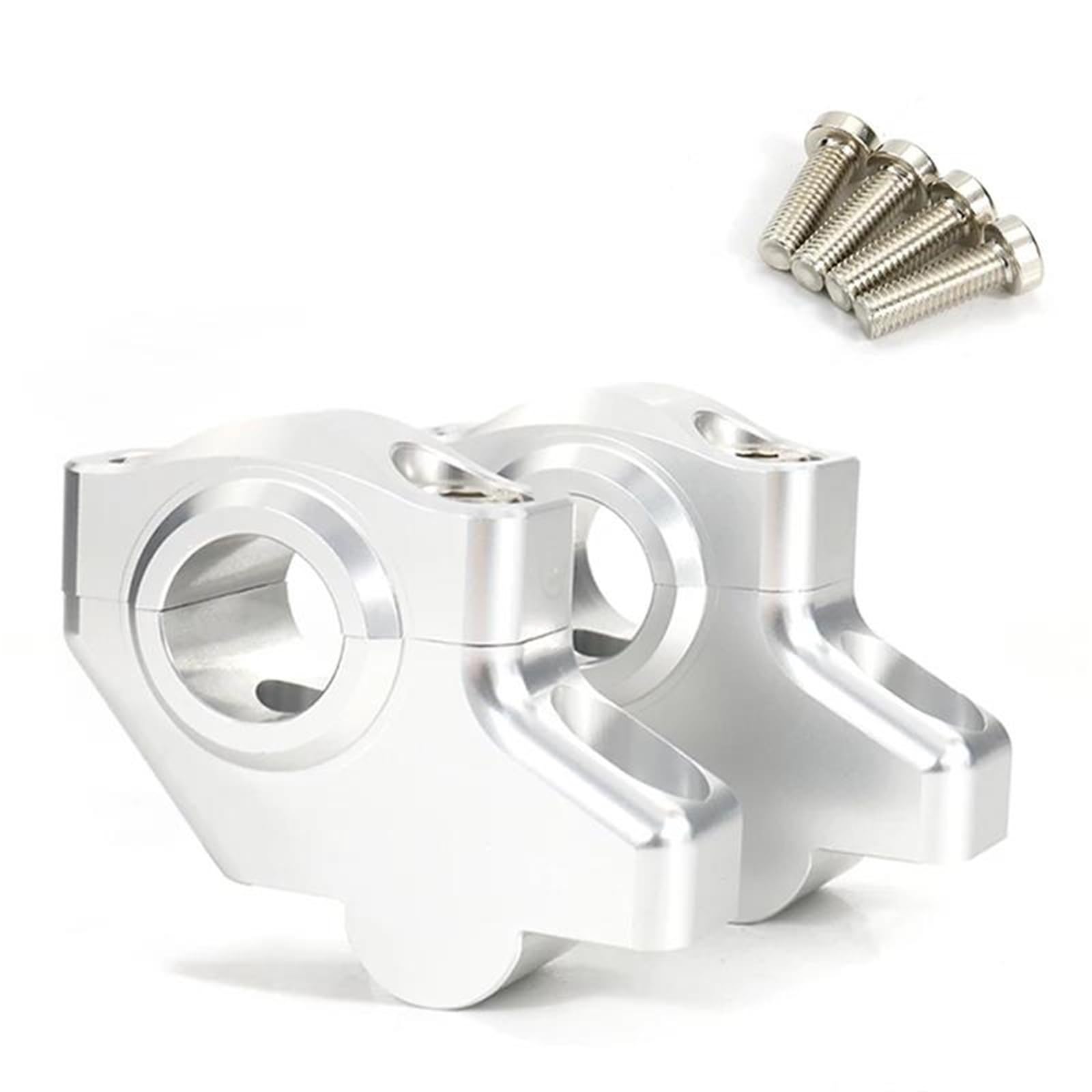 Motorrad Lenkererhöhung Für CBF1000 CBF 500 600 CBF 600 S CBF 1000 CBF500 CBF600 600S Offset Lenker Riser Angehoben Verlängern Lenker Steigleitungen Lenkererhohung Motorrad(Gloss Silver)
