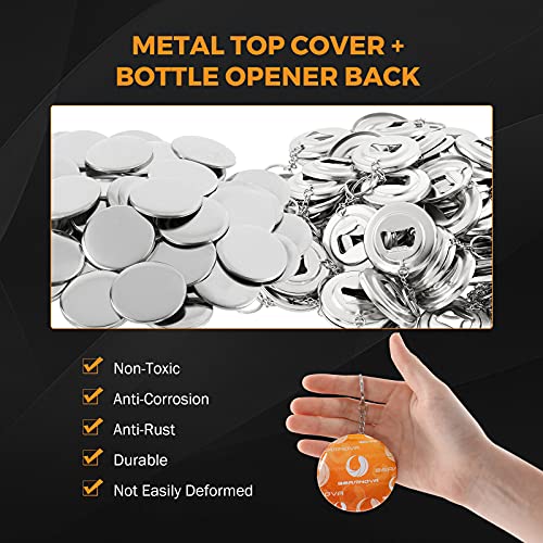 Beamnova Button Maker Keychain Bottle Opener Making Mold 58Mm With 100 Sets Of Button Part Supplies, Circle Cutter, Accessories For Sliding Rail Pin Making Machine #TOP3