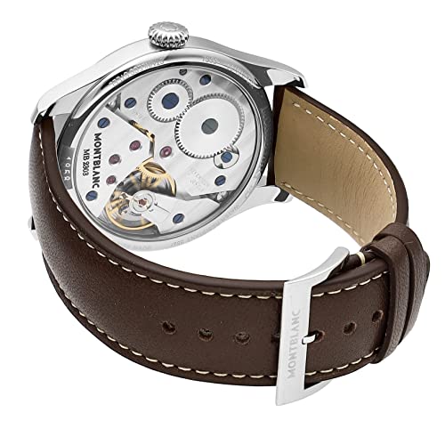 [MONTBLANC(モンブラン)] 腕時計 Time Manual Small Second 1815 マニュアル スモールセコンド ブラック 文字盤 ステンレススチール サファイヤガラス 手巻き 3気圧防水 44MM スイス 万年筆 ボールペン Watch 112638 メンズ ブラウン [並行輸入品] 商品画像4