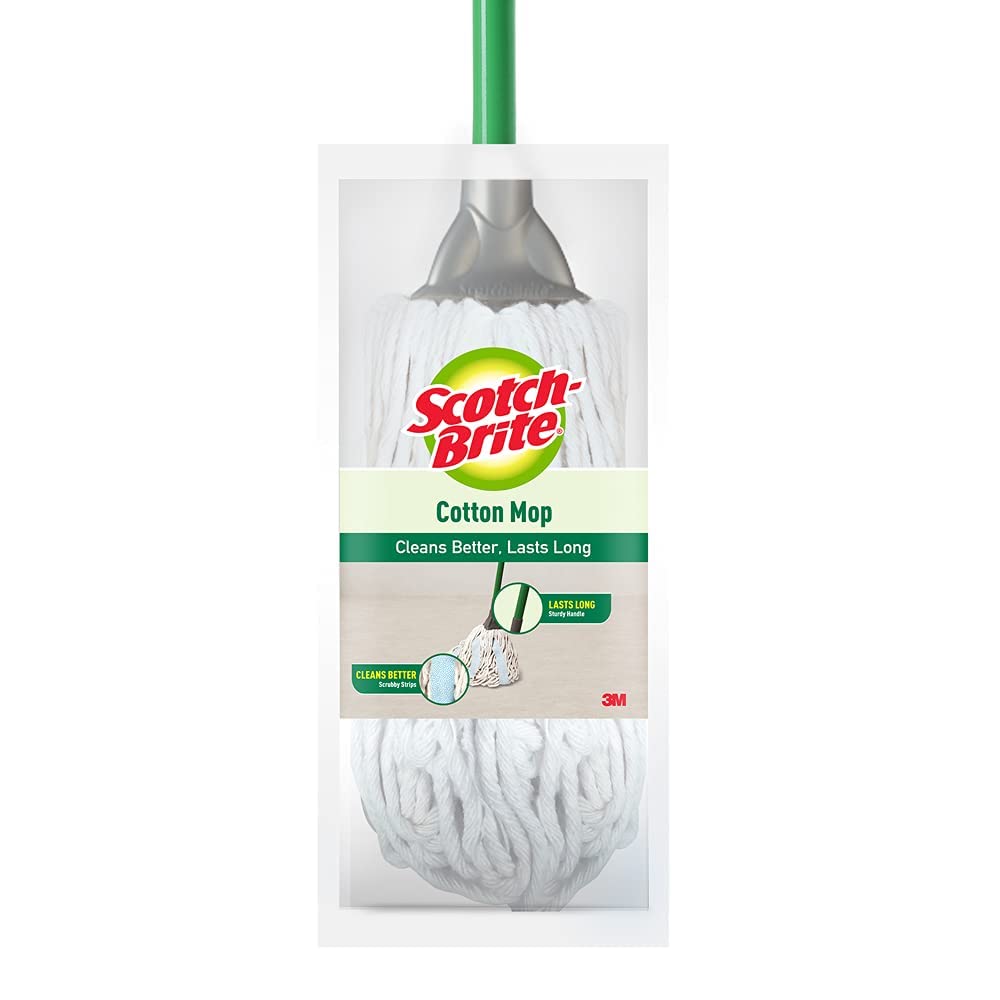 Scotch Brite Telescopic Handle Cotton Mop with Looped Cotton Threads || Pack of 2 (B08JTXDN42) Amazon Price History, Amazon Price Tracker