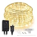 WYZworks 1656LEDs, 150ft LED 1/2” Warm White Rope Light w/ 8 Mode Controller, Flickering, Fading, Pulsing, Outdoor Waterproof Extendable PVC Tube, ETL Certified, Holiday Accent Lighting Backyard Patio