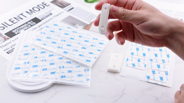 Image of Sensors Adhesive Replacement Tape for Ring Alarm Contact & Magnets (2nd Gen), Pre-Cut, Contains 30 Sensor Strips and 30 Magnetic Strips, No Cutting Needed, Strong Hold, Residue-Free Removal