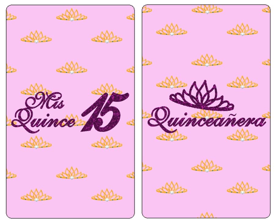 Miniatura 2 de Mis Quince - Envoltura de barra de caramelo en miniatura, mini calcomanías de barra de chocolate de quinceañera para fiesta de cumpleaños de 15