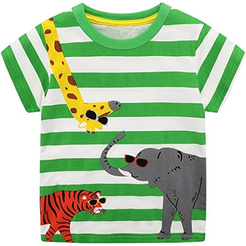 FILOWA Niño Camiseta de Algodón de Manga Corta con Diseño de Graffiti Cover