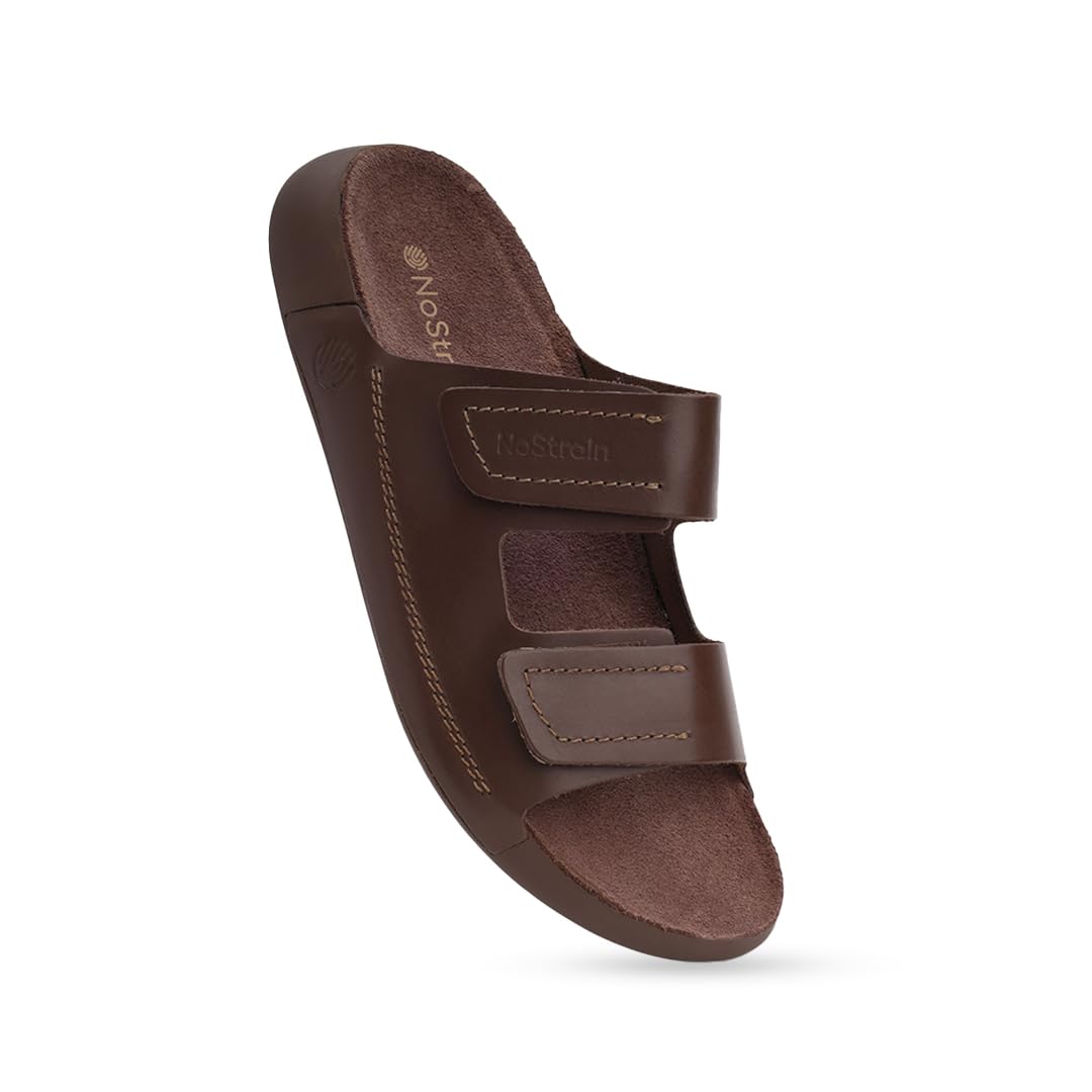 nostrain Parallel High Arch Sandals for men | Premium leather upper | deluxe suede leather insole | Cozy footwear | Lightweight and long-lasting-picture-25