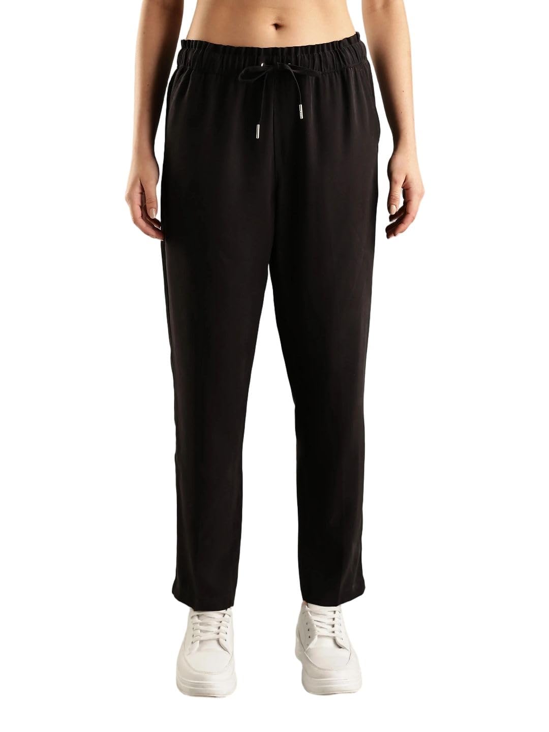 Regular Fit Solid Mid Rise Trackpant-image-18