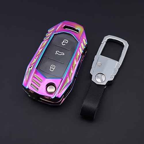 Miniatura 4 de Funda de aleación de zinc para Volkswagen VW Jetta Golf Polo MK6 Passat Tiguan Beetle con llavero