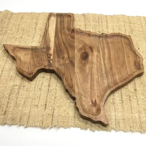Texas Shaped Acacia Wood Serving And Cutting Board- Ideal Gift For Texan Friends And Family- Large, Heavy Duty For Everyday Use And Special Occasions #TOP1