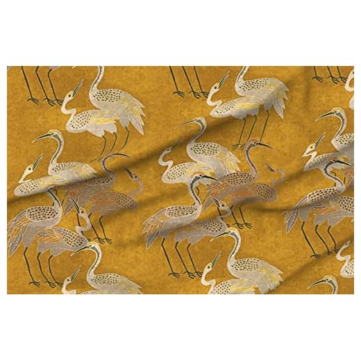 Exotic Art Deco Birds Fabric by Spoonflower