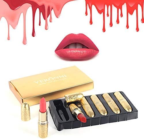 6pcs/Kit Snowflake Bullet Head Series Matte Lipstick Sexy Pigment Velvet Nude Lip stick Red Tint Batom Labiales Makeup Set