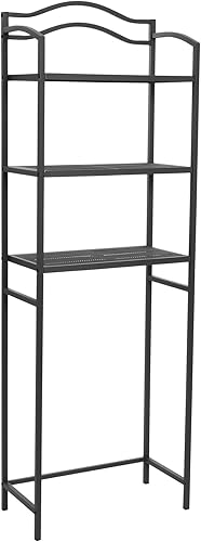 Miniatura 5 de Household Essentials Estante de almacenamiento de baño de metal de 3 niveles, color blanco