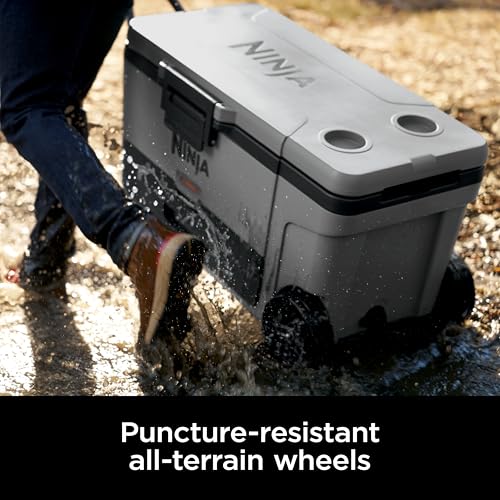 Image of Ninja FrostVault 65qt Cooler with Wheels, Dry Storage Drawer, Slate Gray