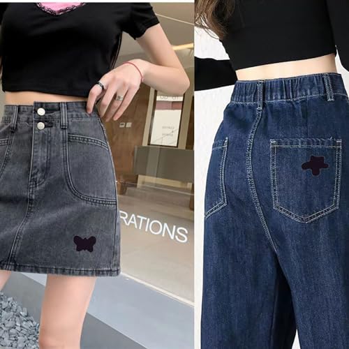 Generic Subsídio para remendar jeans com remendos sem costura, remendar roupas com furos rasgados, r