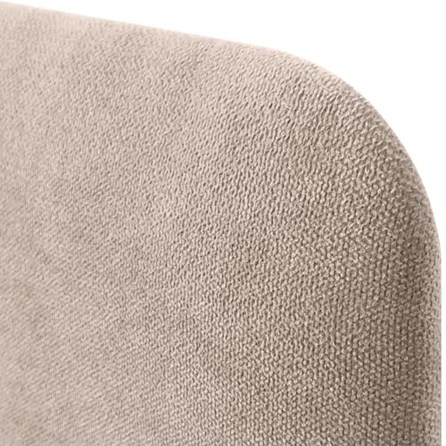 Miniatura 4 de Dhome Cabecero Tapizado Liso Redondeado Tela Aqualine Para Pared Acústicos Cabeceros Absorbentes Cabezal Cama Dormitorio Beige, 160cm