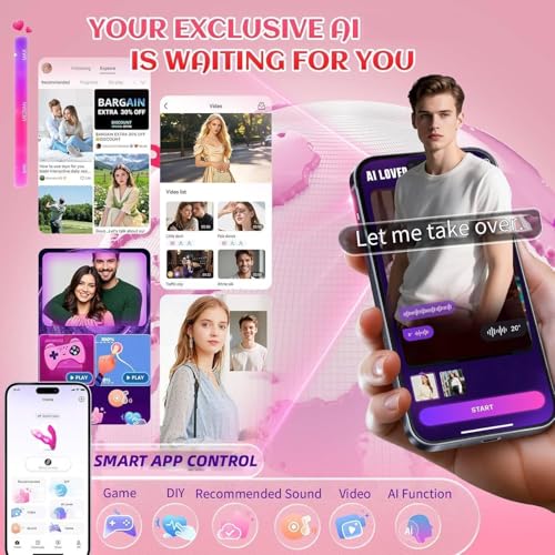 Unikrealer Sex Spielzeug für die Frau Dildo, G Punkt Vibration für Frauen 9x9 Vib-Stoßfunktion Vibratorensets Klitoris Stimulator mit APP Auflegevibrator Dildos Sexspielzeug Paare Sex Toys Vibro Ei