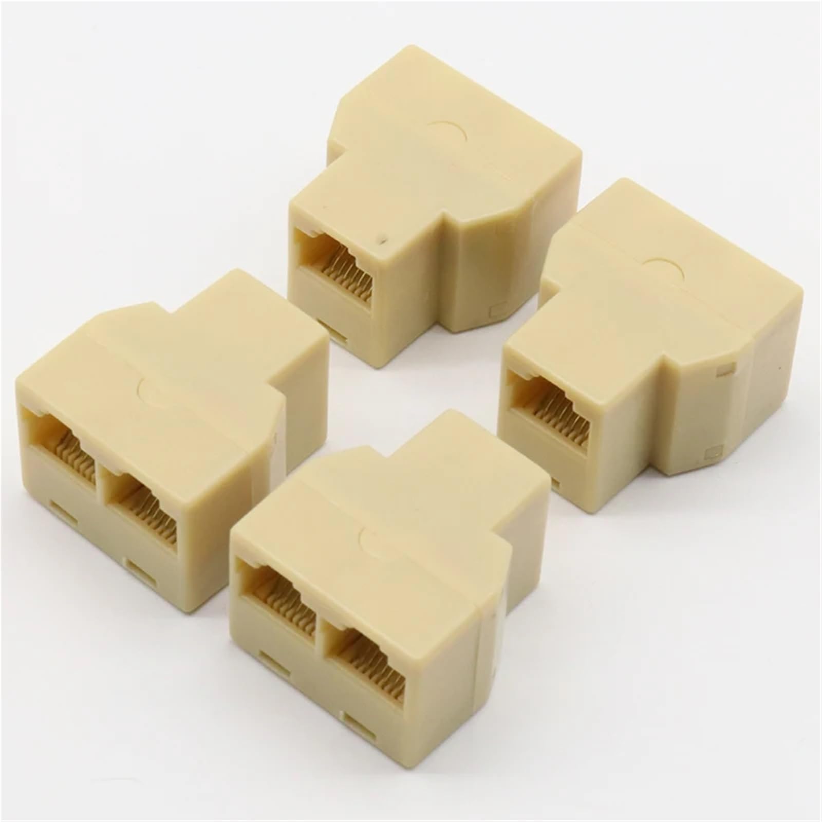 LKHFOAQM RJ-45 Socket RJ45 Splitter Connector CAT5 CAT6 LAN Ethernet Splitter Adapter 8P8C Network Modular Plug PC Laptop Cable Contact