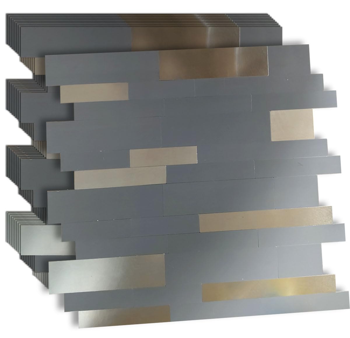Autocollants muraux pour cuisine en aluminium 3D imperméables