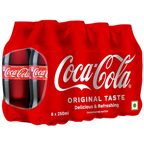 Image of Coca-Cola Original Taste Soft Drink Pet Bottle, 250 Ml (Pack 0F 8)