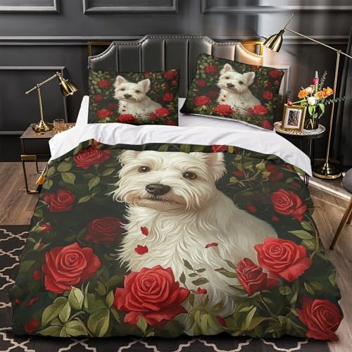 Parure de lit Westie en microfbre 135x200 pour chambre de garçon - 2