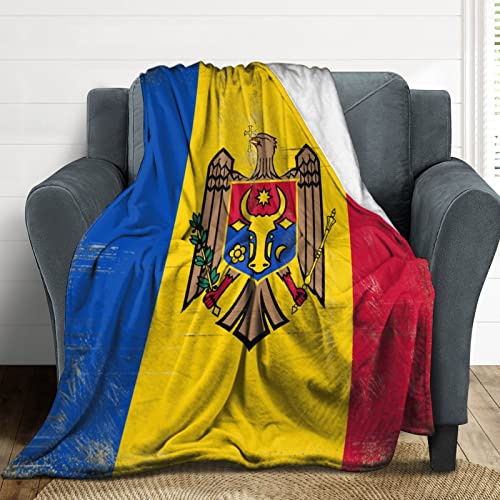 Couverture flanelle drapeau de la Moldavie : cadeau idéal maison et bureau - 7