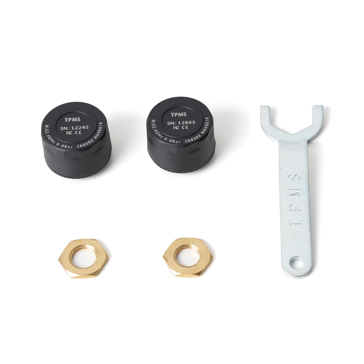 NAV0016 RiderNav TPMS Moto Sensori Pressione Pneumatici Esterni, Sistema di Monitoraggio Pressione e Temperatura in Tempo Reale per Display Intelligenti R7M / R7X, Antifurto