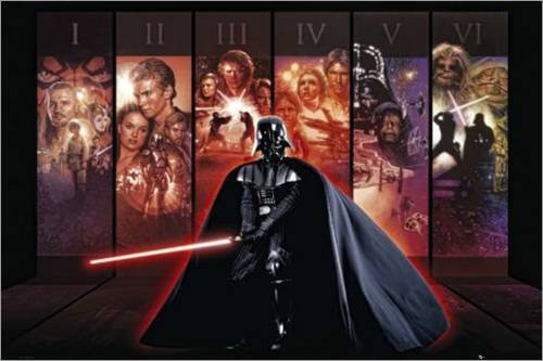 Poster La Guerre des Ãƒ¼toiles Hexalogie Dark Vador (91,5cm x 61cm)