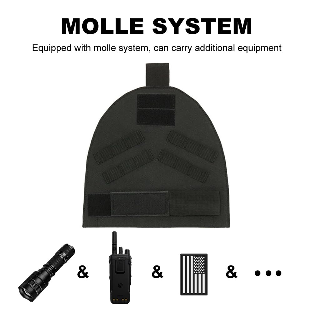 MiOYOOW Ensemble Protections Tactique Paintball, 2 Épaulettes Triangle Molle + 1 Coussin D'entrejambe, Équipement pour Compétition d'entraînement en Extérieur