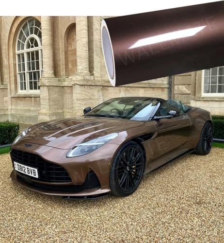 Image of WALLMATE Brown Metallic Vinyl Car Wrap Self Adhesive Bubble Free Sticker for Car, Scooty, Cycle, Bike and Other Vihicle Interior & Exterior Decoration (Brown Metallic, 20X84 in)